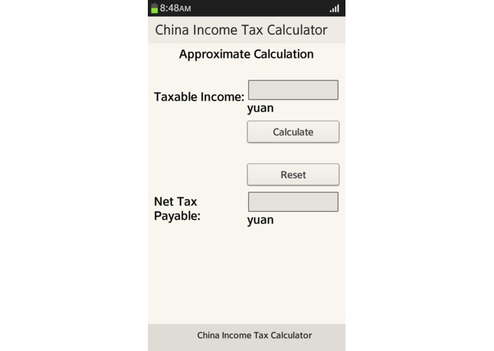 China Income Tax Calculator – screenshot 1