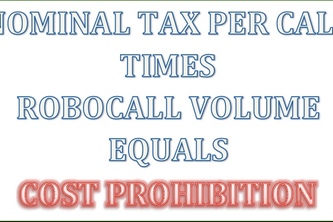 Making Robocalling Cost Prohibitive With A Tax Per Call