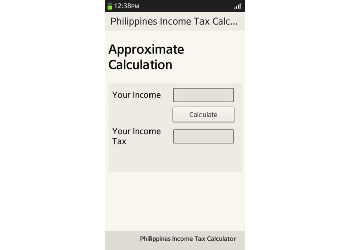 Philippines Income Tax Calculator – screenshot 1