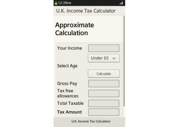 UK Income Tax Calculator – screenshot 1