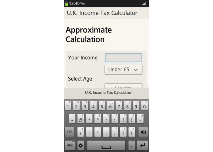 UK Income Tax Calculator – screenshot 2