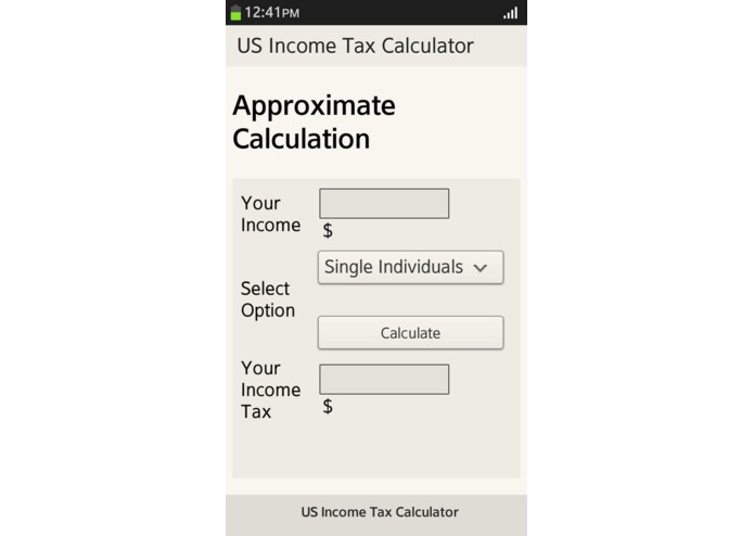 US Income Tax Calculator – screenshot 1