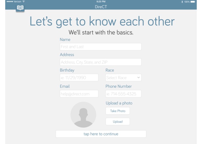 DireCT Mobile Application – screenshot 2