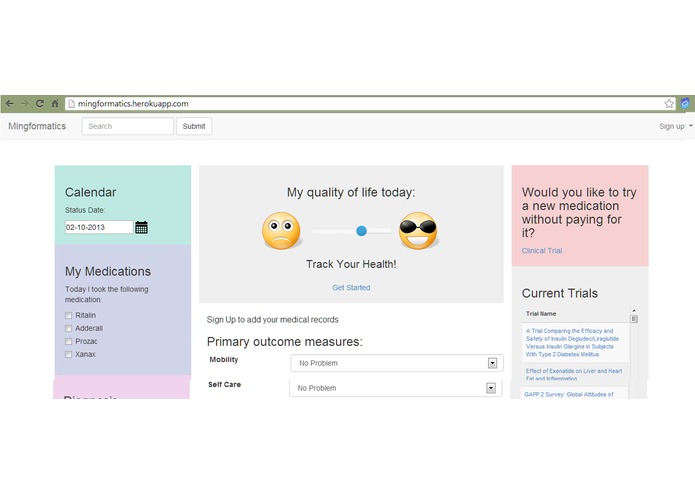 Health Mingformatics – screenshot 1