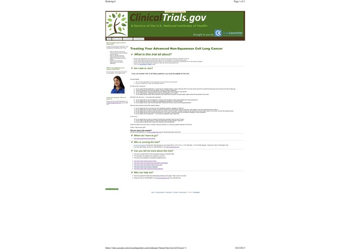 “Tearing Down the Walls” to Clinical Trial Access – screenshot 2