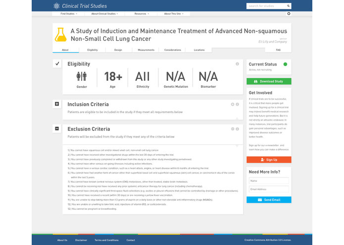 Clinical Trials – screenshot 1
