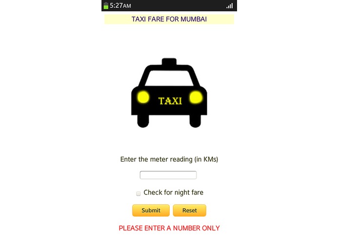 TaxiFareMumbai – screenshot 2