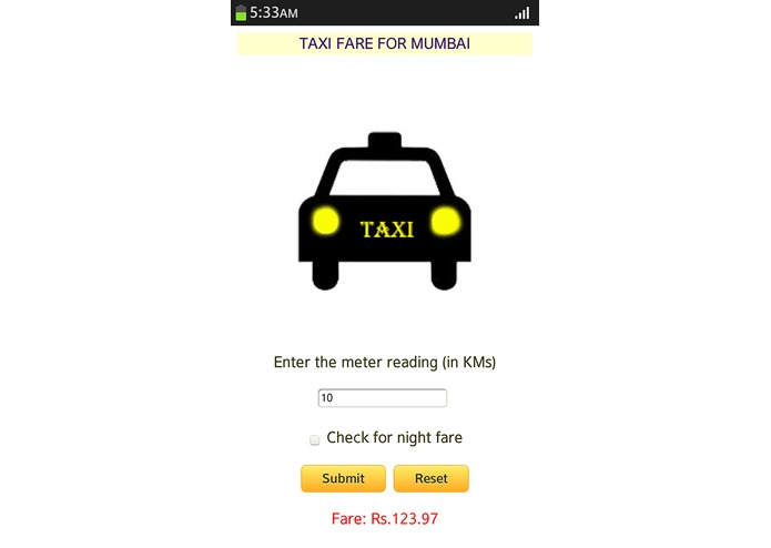 TaxiFareMumbai – screenshot 3