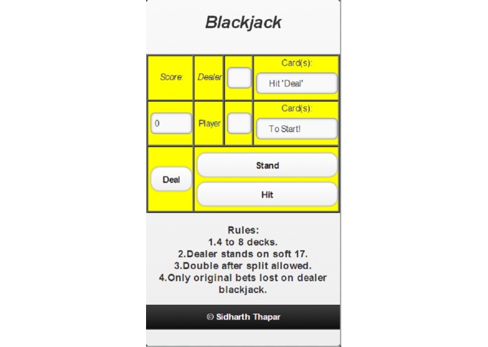 BlackJack Game – screenshot 1
