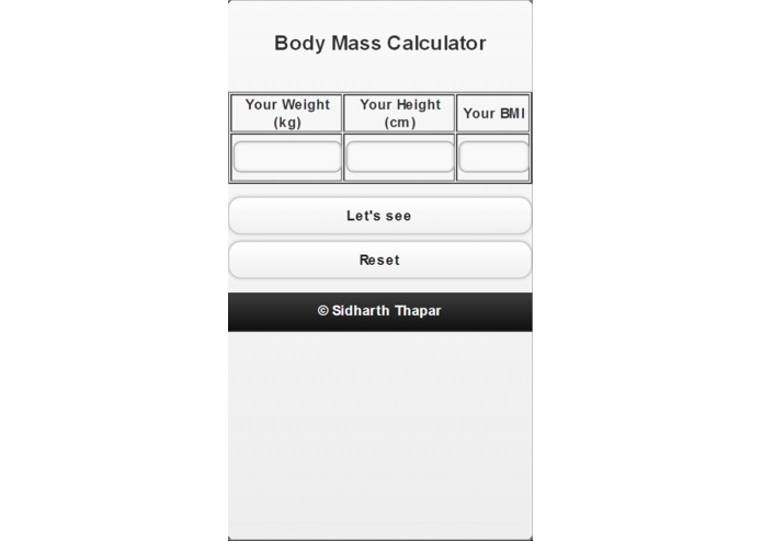 BodyMass Calculator – screenshot 1