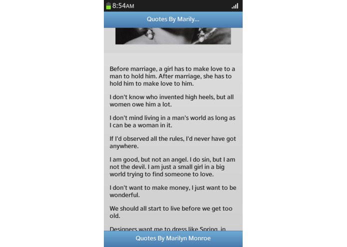 Quotes By Marilyn Monroe – screenshot 1