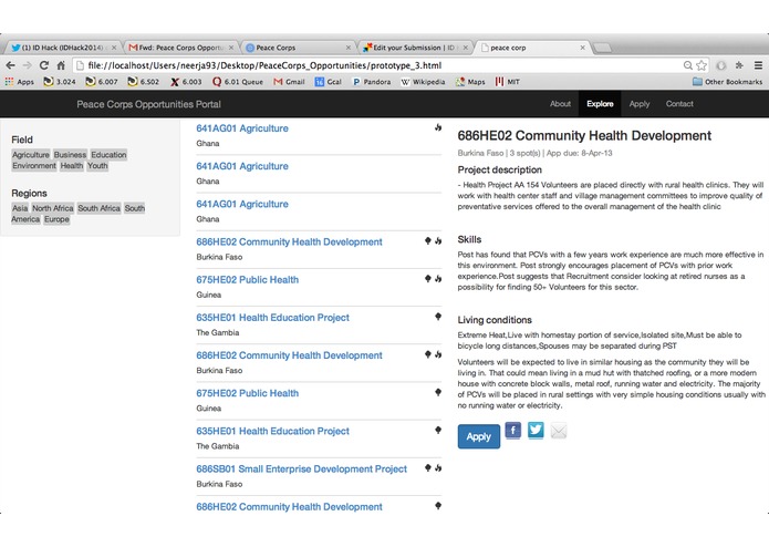 Peace Corps Opportunity Search Portal – screenshot 4