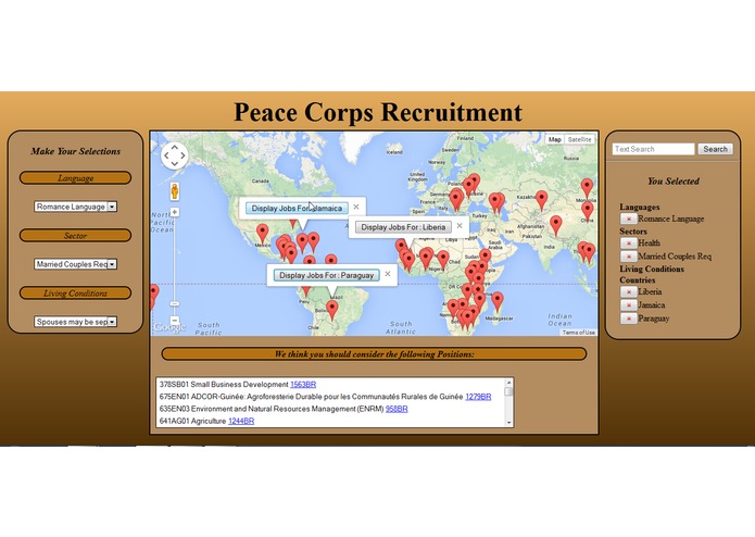 Peace Corps Recruitment Platform – screenshot 2