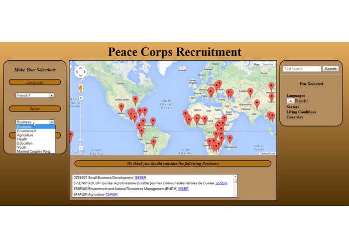 Peace Corps Recruitment Platform – screenshot 3
