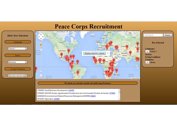 Peace Corps Recruitment Platform – screenshot 4
