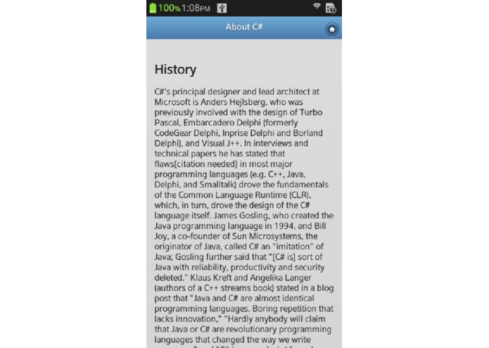 About Csharp – screenshot 1