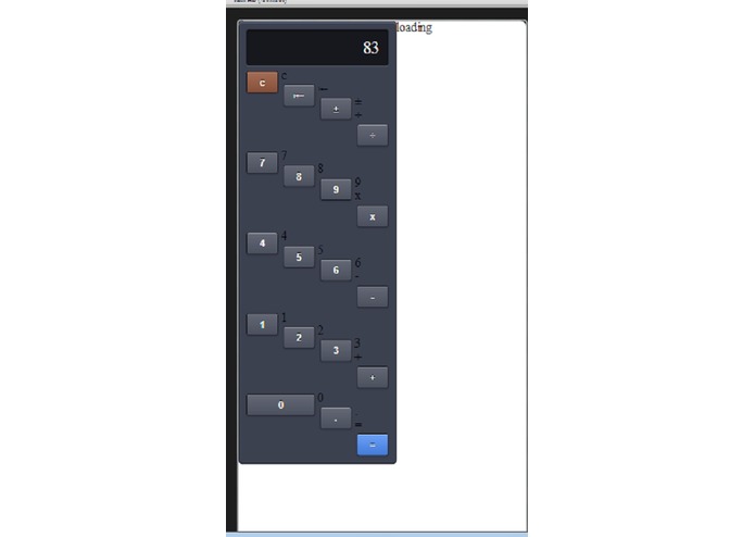 calculator js – screenshot 1