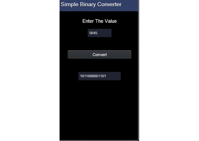 Simple Binary Converter – screenshot 1