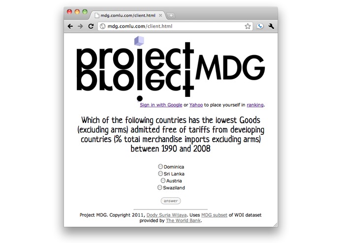 Project MDG – screenshot 5