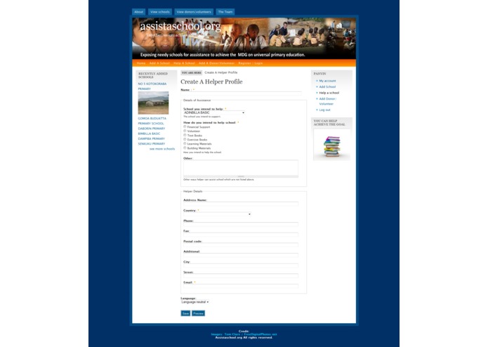 Needy schools exposure app (www.assistaschool.org) – screenshot 4