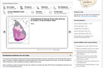 Socio-economic data in Sri Lanka