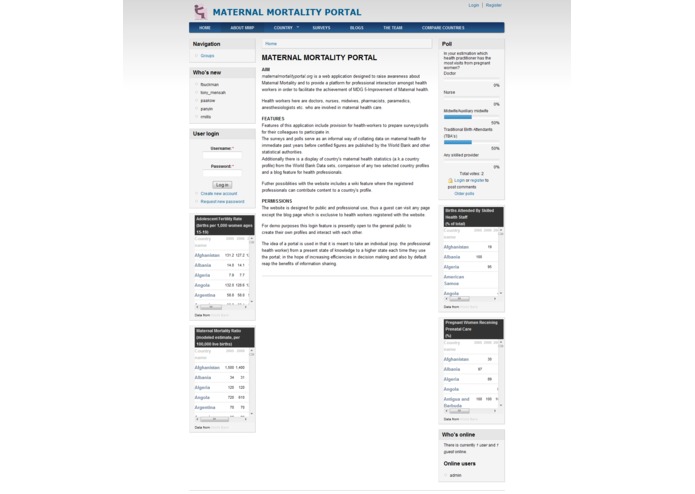 Maternal Mortality Portal (www.maternalmortalityportal.org) – screenshot 2