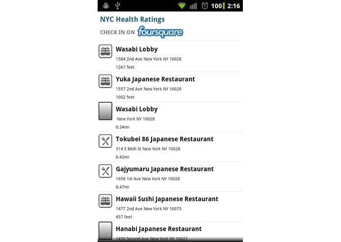 NYC Health Ratings for Android – screenshot 5