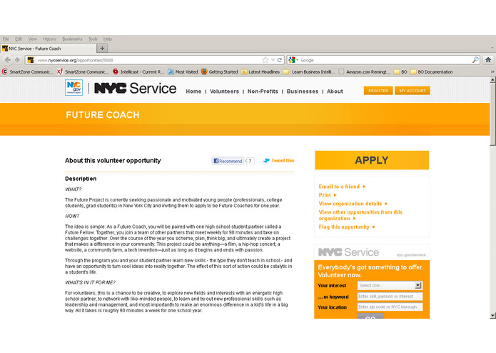 NYC Volunteer Opportunities Finder App – screenshot 4