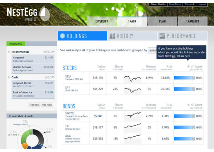 NestEgg Portfolio Builder – screenshot 3