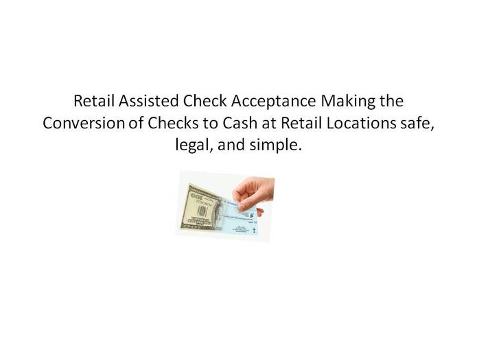 Retail Assisted Check Acceptance – screenshot 1