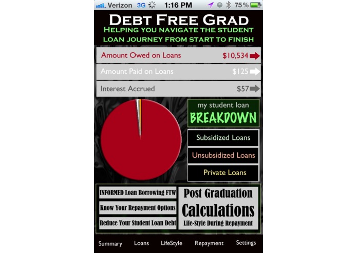 Debt Free Graduate – screenshot 1