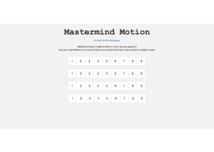 Mastermind Motion for Leap Motion – screenshot 1