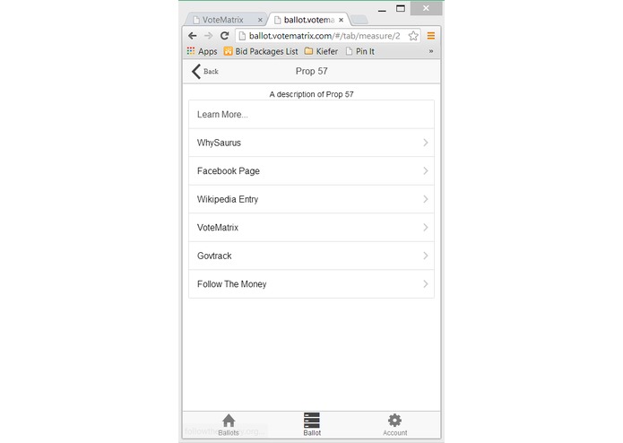 MyBallot - VoteMatrix – screenshot 2