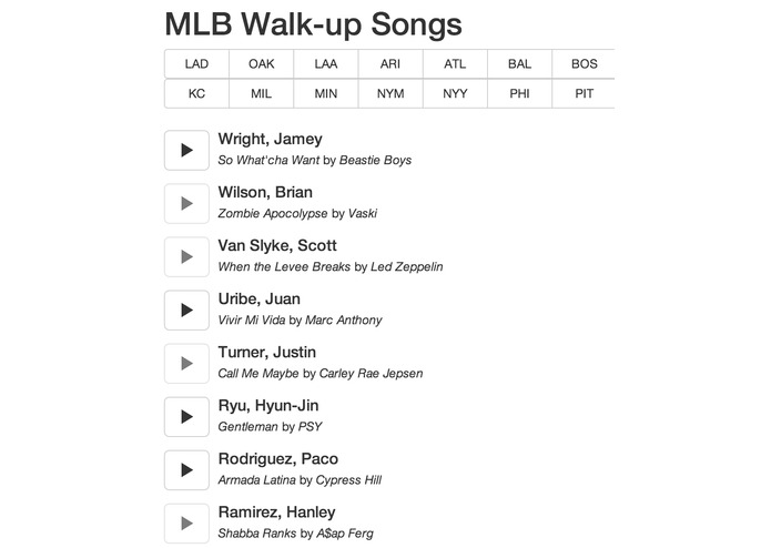 MLB Walk-Up Songs – screenshot 1