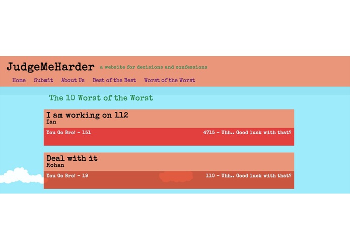 JudgeMeHarder – screenshot 1