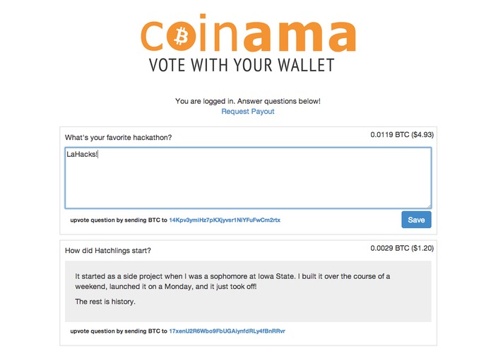 Coinama - vote with your wallet – screenshot 5