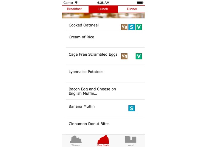 BU Dining Menu – screenshot 3