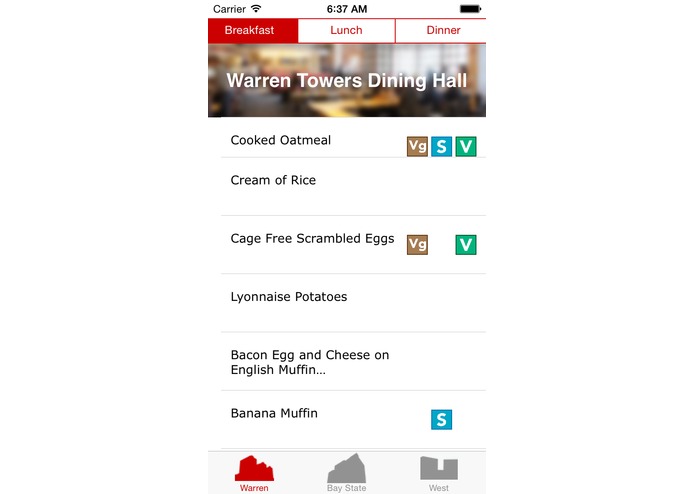 BU Dining Menu – screenshot 4