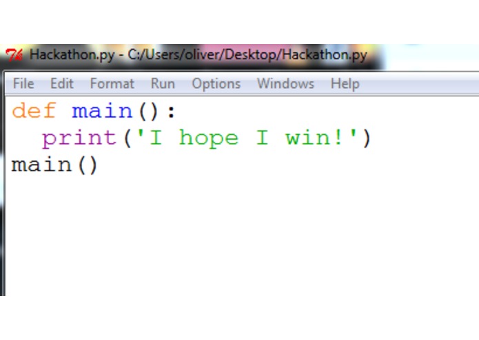 Hackathon project – screenshot 1