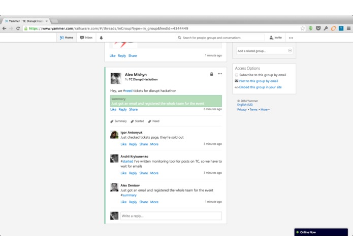Yammer Taskinator – screenshot 3