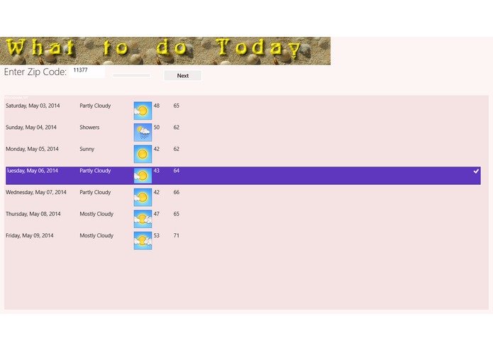 What to do Today – screenshot 1