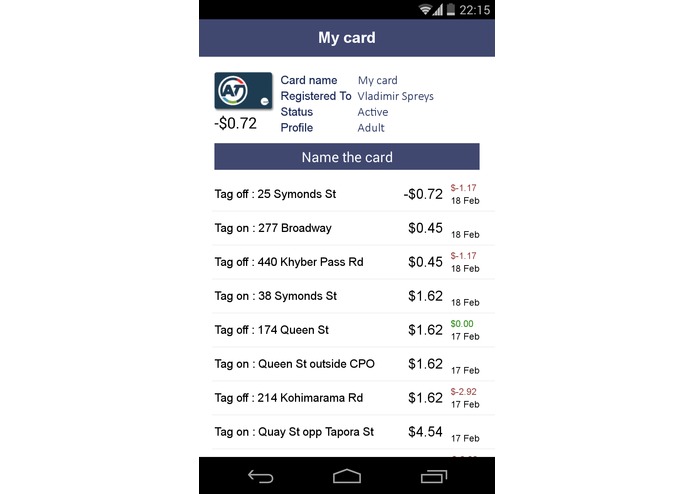 Transport Card Balance – screenshot 3