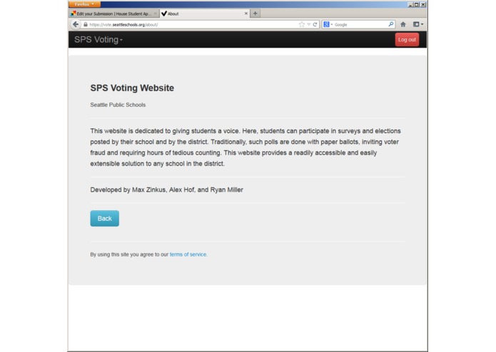 Seattle Public Schools ASB Voting Webapp – screenshot 1