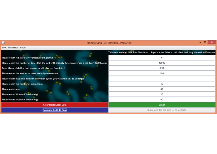 Cell Life Span and Telomere Simulator – screenshot 4