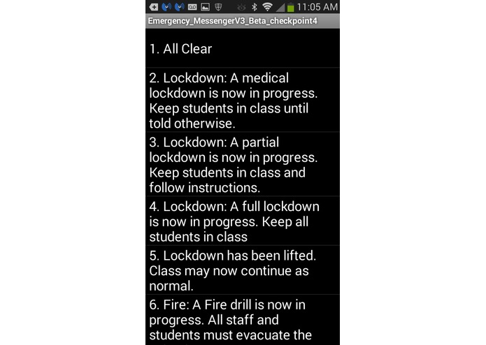 Emergency Messenger App – screenshot 1