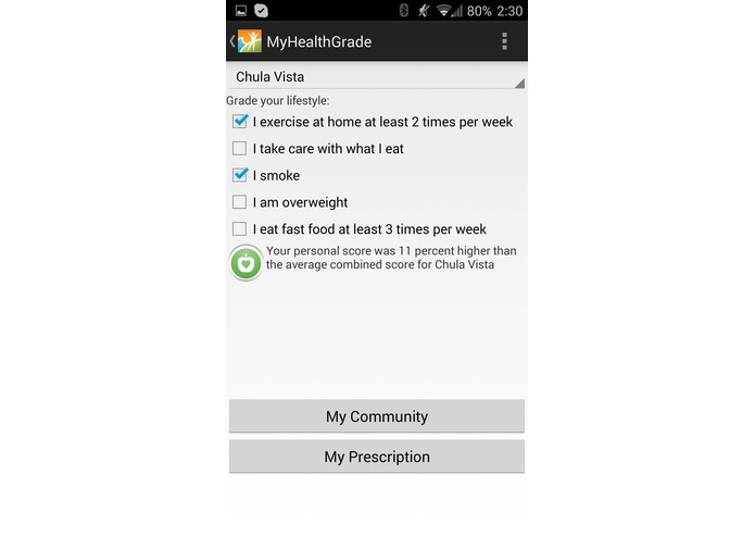 MyHealthGrade – screenshot 2