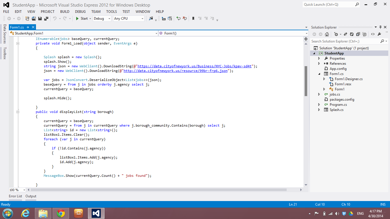 NY Youth Summer Job Search Devpost
