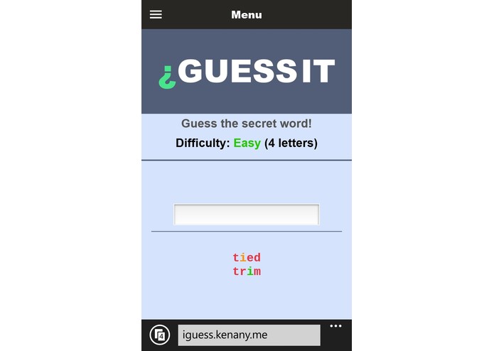 iGuessIt – screenshot 1