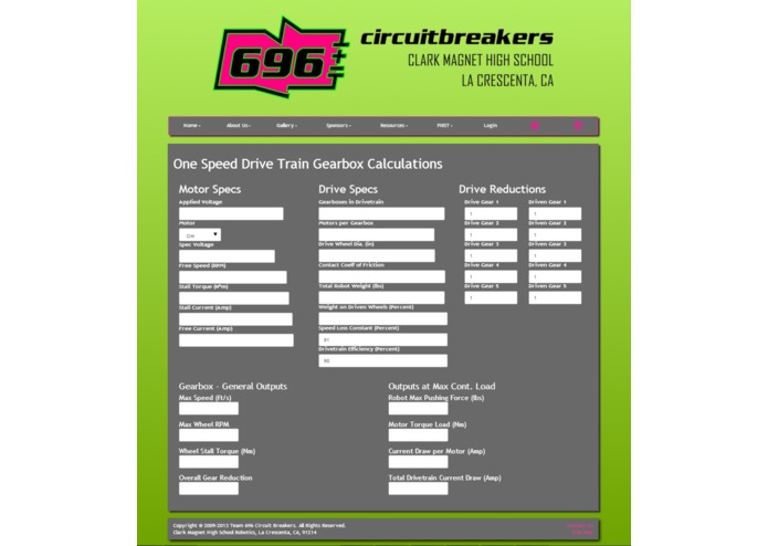 GearedUp! Robotic Drive Train Speed Calculator – screenshot 1