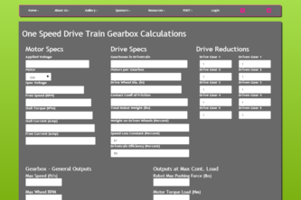 GearedUp! Robotic Drive Train Speed Calculator
